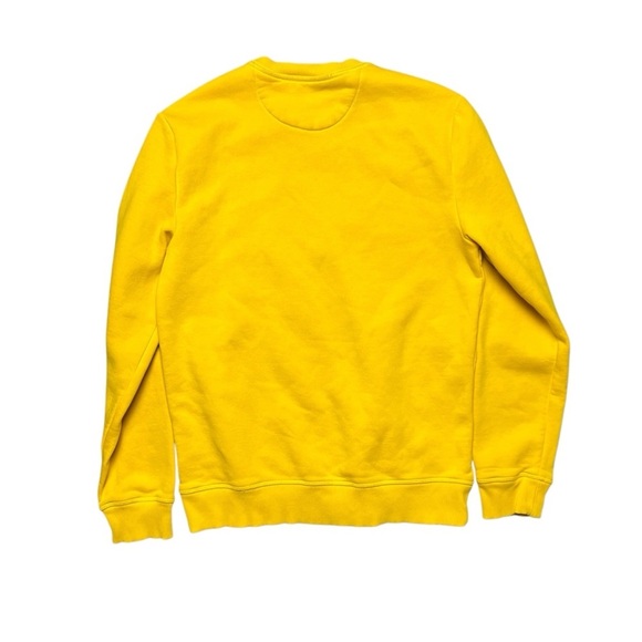 Calvin Klein Jeans Yellow Pullover Crewneck Sweatshirt Logo Unisex Small - Picture 2 of 5